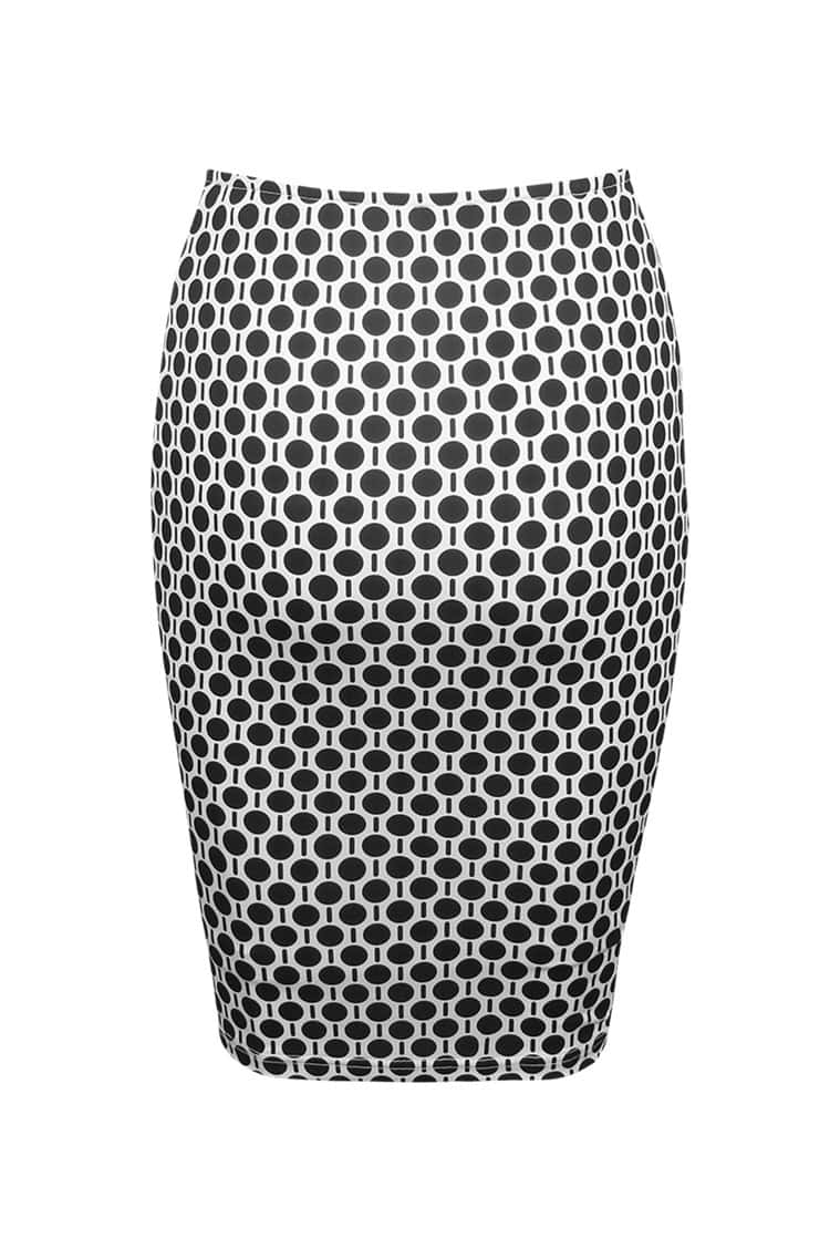 High waisted clearance houndstooth pencil skirt